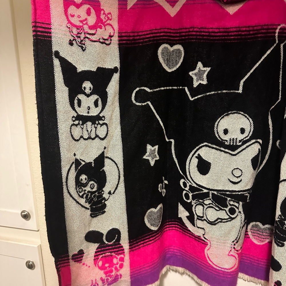 Kuromi Hooded Poncho Blanket one size